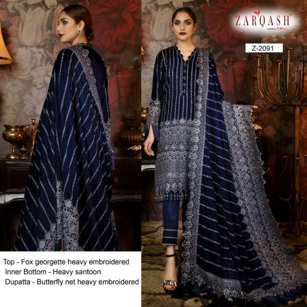 Zarqash Adan's Libas 2 Designer Georgette Pakistani Style Salwar